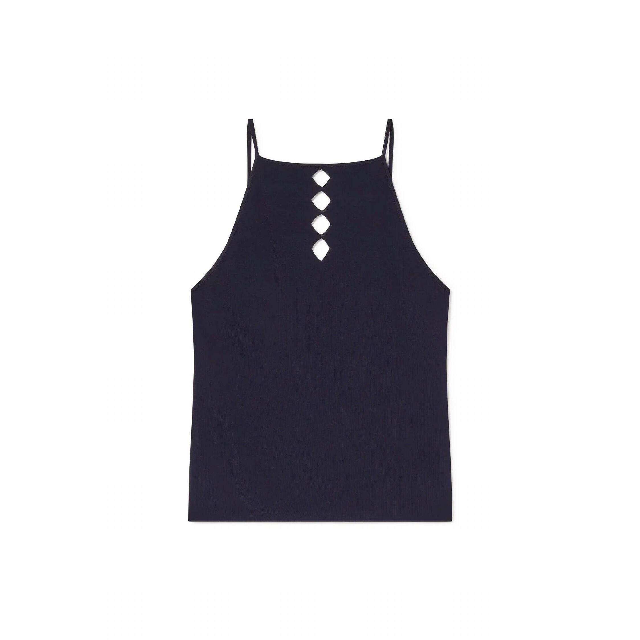 New Sita Murt Women's Openwork Knit Cami In Navy